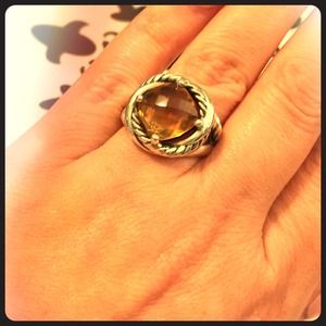 David Yurman silver citrine ring