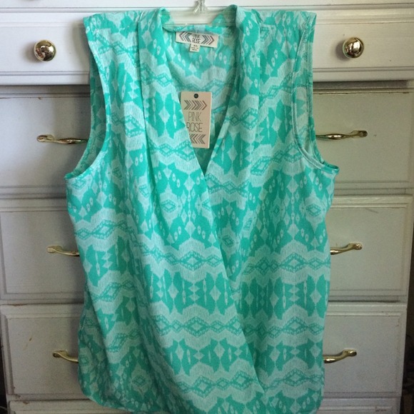 Teal sleeveless top