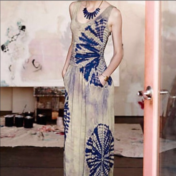 🔱️SOLD 🔱Anthropologie tidal wave maxi dress - Picture 2 of 4