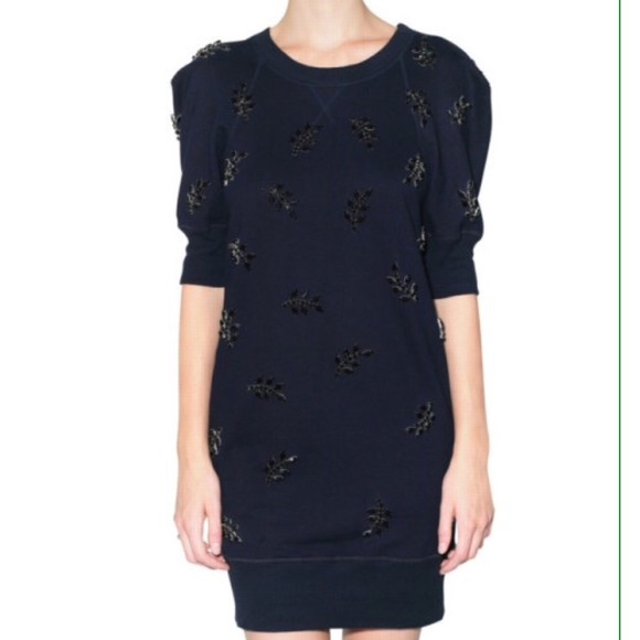 Markus Lupfer blue beaded sweater dress xs - Picture 2 of 4