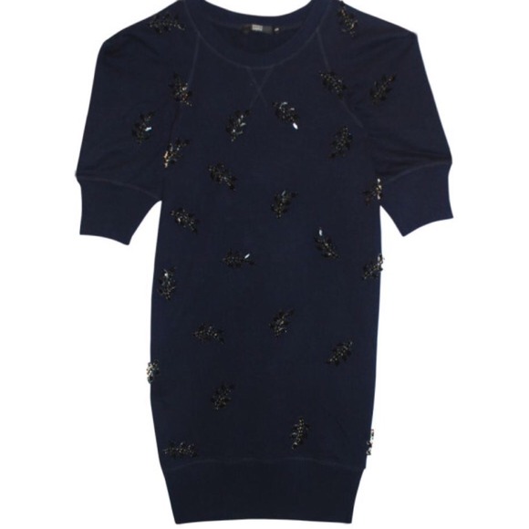 Markus Lupfer blue beaded sweater dress xs - Picture 3 of 4