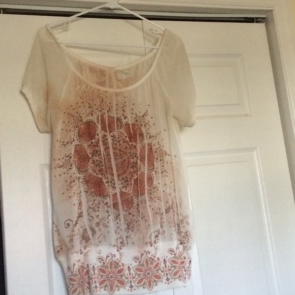 Cute see through patter top