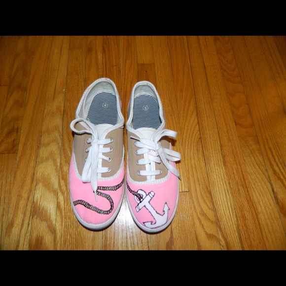 Hand painted canvas shoes.