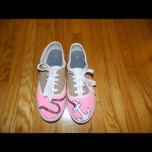 Hand painted canvas shoes.