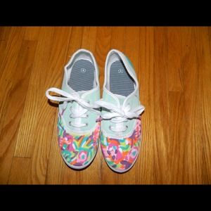 Hand painted canvas shoes.