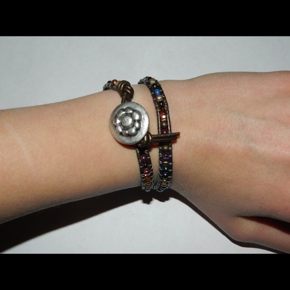 Handmade double wrap bracelet.