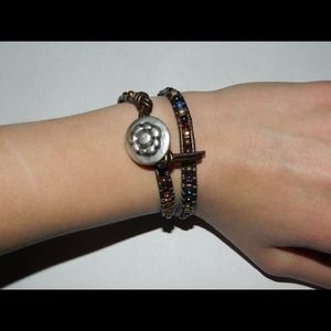 Handmade double wrap bracelet.