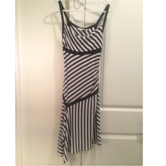 Vintage DVF Asymmetrical Striped Dress