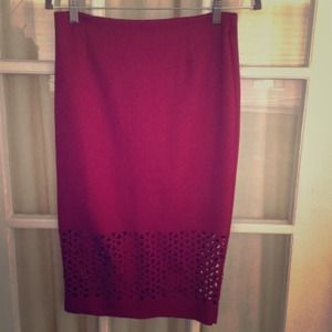 Midi Pencil Skirt w/ cutouts