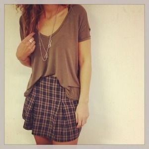 Brandy Melville Plaid Miniskirt