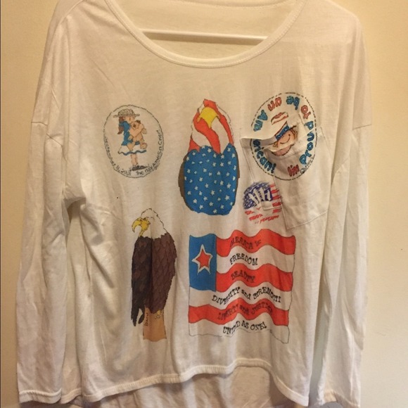 Hi-low USA thin long sleeve
