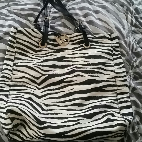 Michael Kors Zebra print canvas large