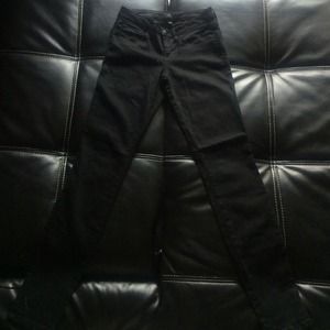 Black mid rise denim