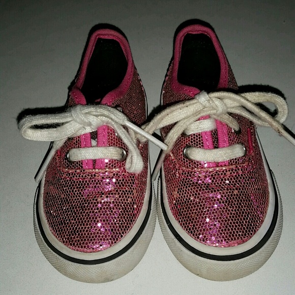 Toddlers pink sequin vans