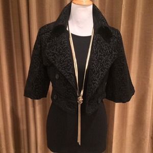 **SOLD** Tapestry Cropped Cape Jacket