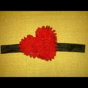 Beautiful red heart headband