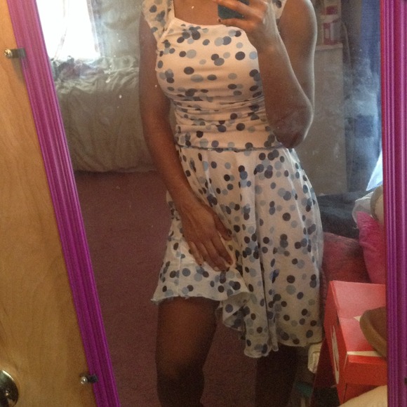 Polka Dot Ruched Dress