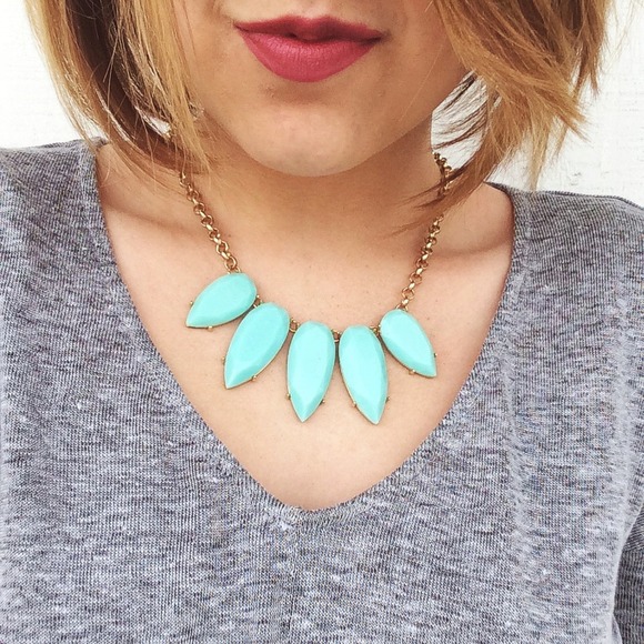 • Light Blue Statement Necklace •