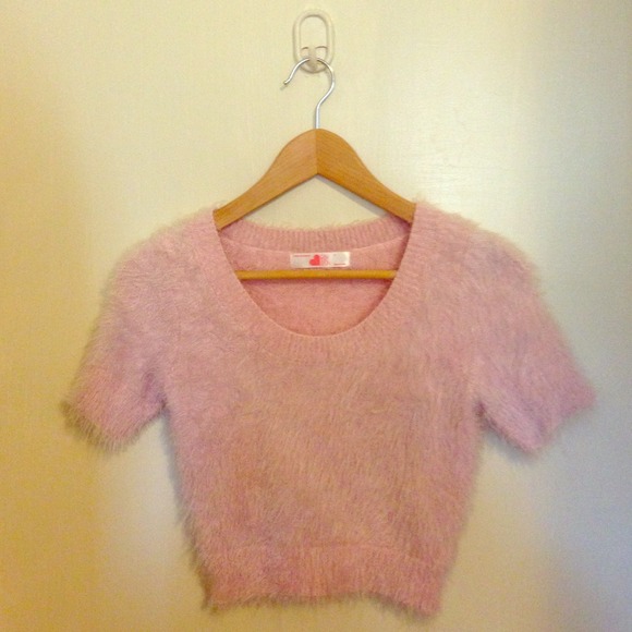 American Apparel cropped fuzzy sweater