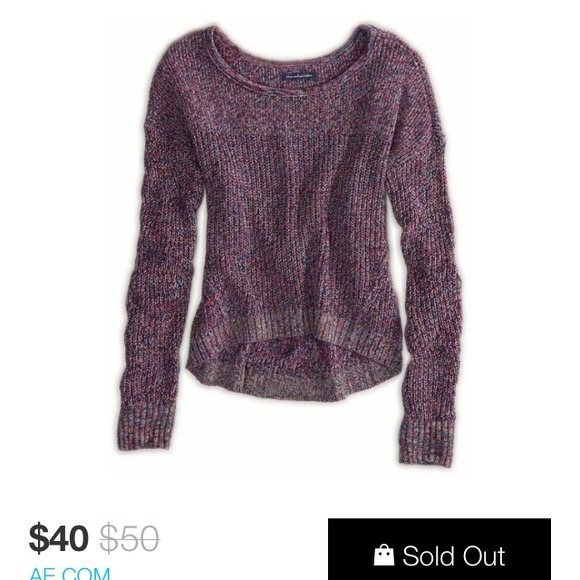 American eagle mixed knit crew sweater