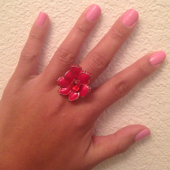 Red flower ring!