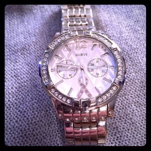 Guess breast cancer boyfriend style watch