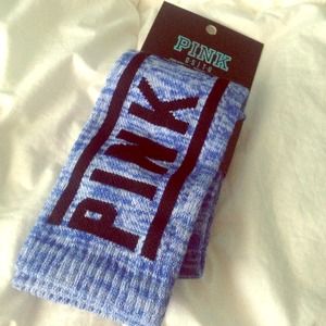 PINK blue knee high socks Victoria's Secret
