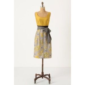 Anthropologie Blooming Goldenrod Dress