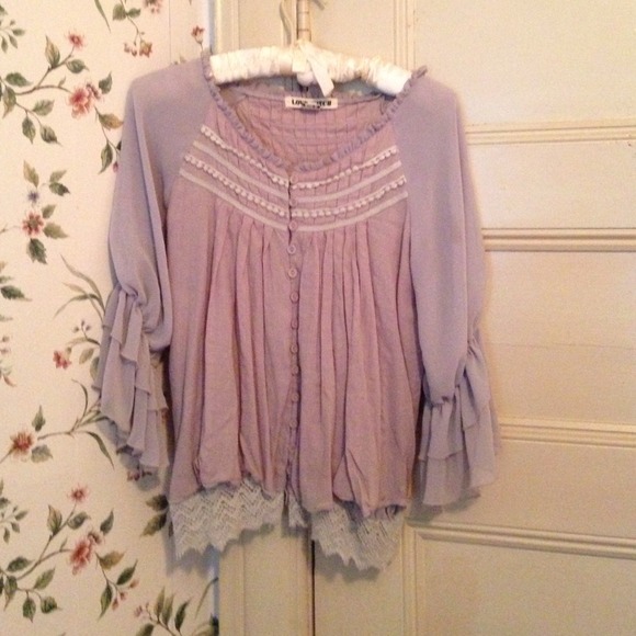 Ruffle and lace top