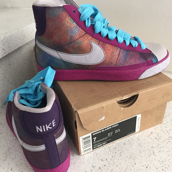 Mermaid NIKE Blazer hi-tops - Picture 1 of 1
