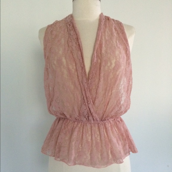 Arden B. Peplum Lace Top