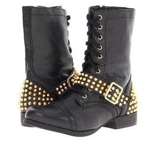 Steve Madden Gold Studded Boots