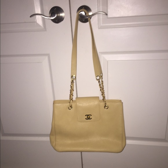 Tan CHANEL Tote