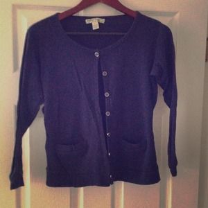 Navy button front cardigan