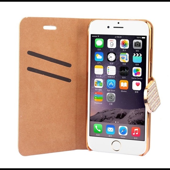 IPhone 6 Wallet Case Bling Purple New - Picture 2 of 2