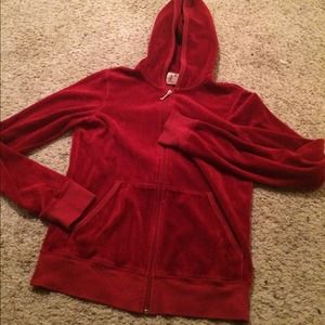 Juicy couture red velvet jacket