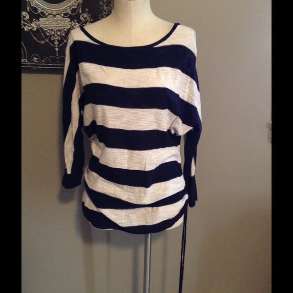 Express stripped dolman sweater