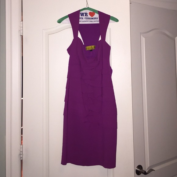Nicole Miller purple sleeveless dress