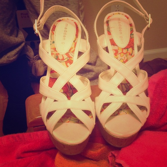 White wedges only worn once!
