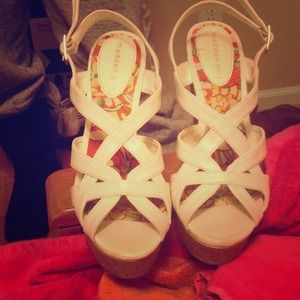 White wedges only worn once!