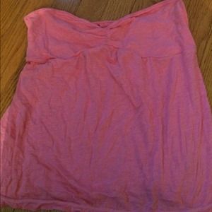 Pink baby doll strapless top