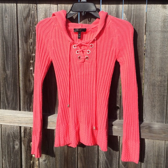 Coral Jessica Simpson sweater