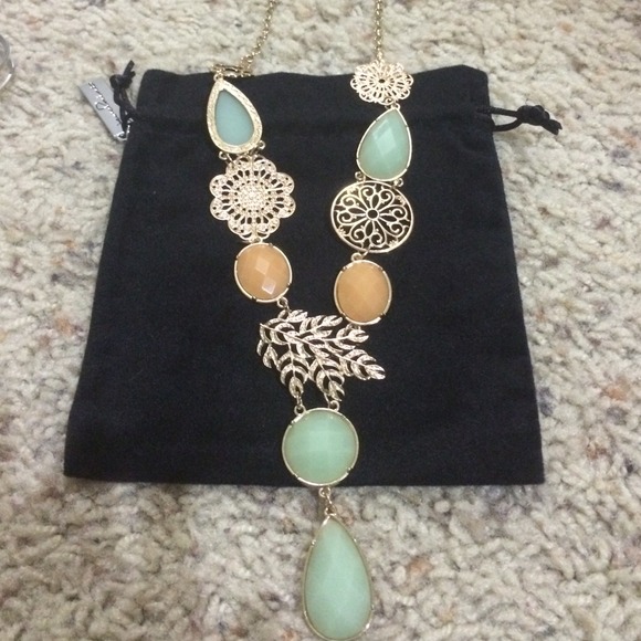 Francesca's Gold and Pastel blue and orange