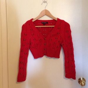 Cropped Betsey Johnson cardigan