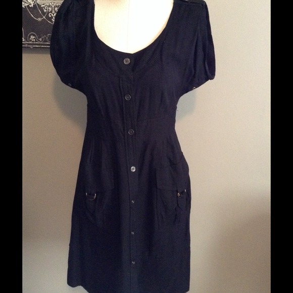 Black anthropologie dress