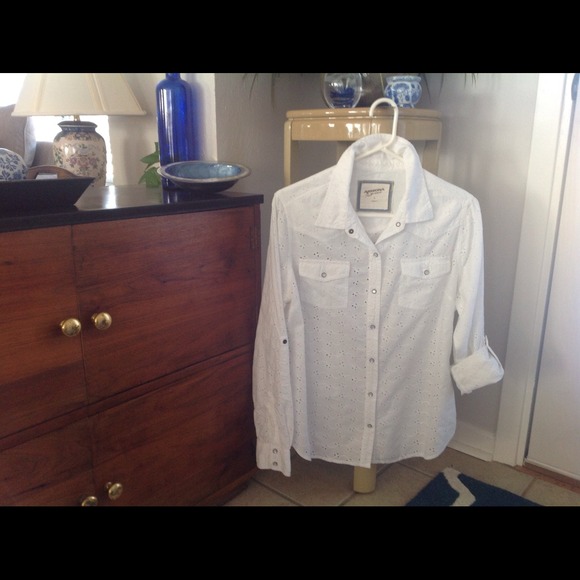 White Eyelet Top