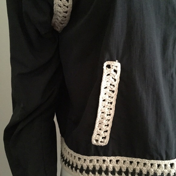 Free People Jackets & Coats - Host Pick!! Free People Blue Crochet Bomber Jacket Free People Jackets & Coats - Host Pick!! Free People Blue Crochet Bomber Jacket