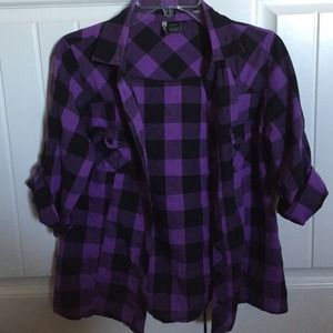 Purple/Black Checkered Top