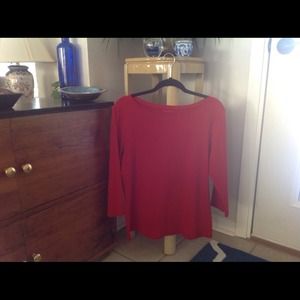 Talbots Red Tee Top