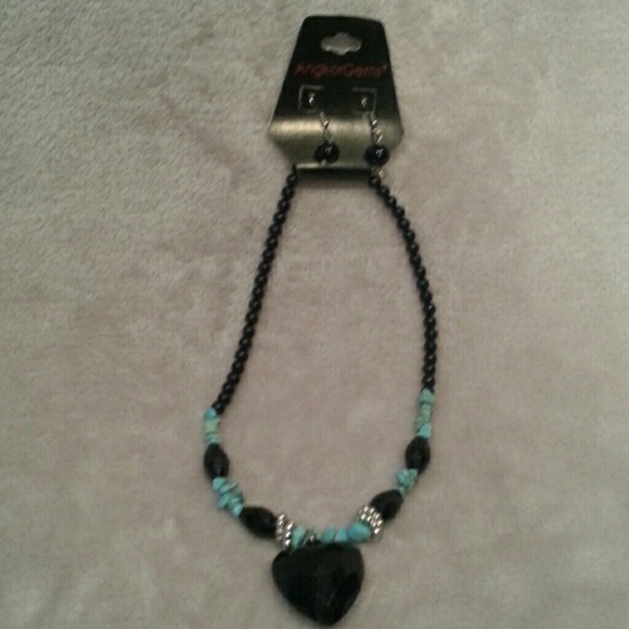 Costume necklace and earrings